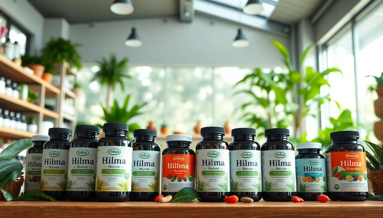 hilma biocare Produkte in einem einladenden Gesundheitsladen ausgestellt