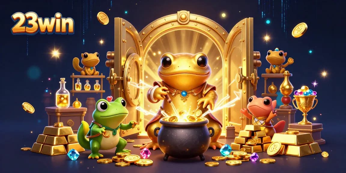 Experience thrilling wins at 23win with golden treasures and vibrant game elements.