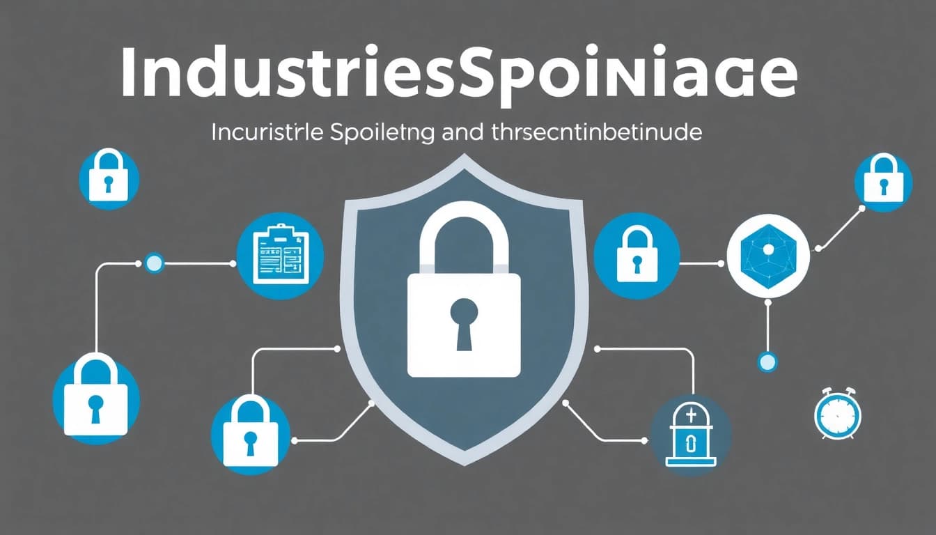 Grafik zur Industriespionage in Mannheim mit Fokus auf Sicherheitsstrategien und Unternehmensschutz