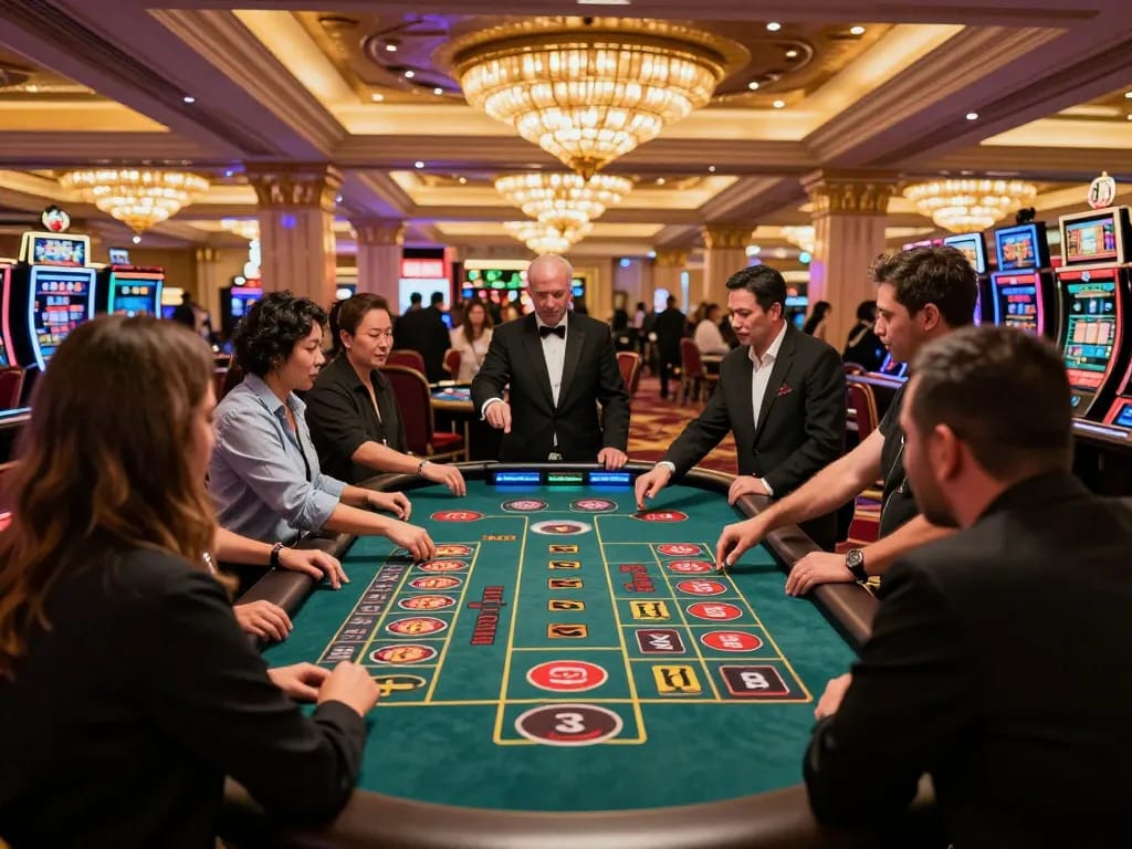 Players engaging with the sc 88 roulette table, showcasing high-stakes betting and excitement in a vibrant casino