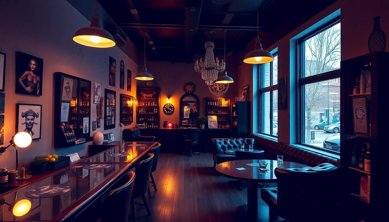 Ein Kunstwerk im Tattoo Studio München, das verschiedene tattoostile kombiniert und Kreativität in einem modernen Raum vermittelt.