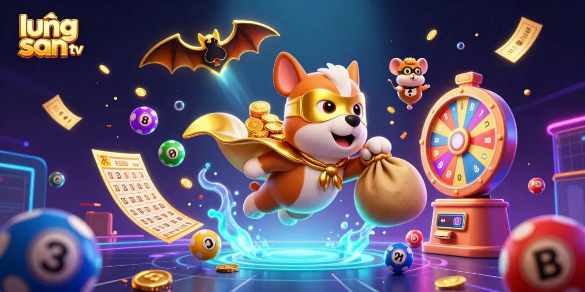 Lương Sơn TV elevates gaming excitement with vibrant lottery elements and superhero action.