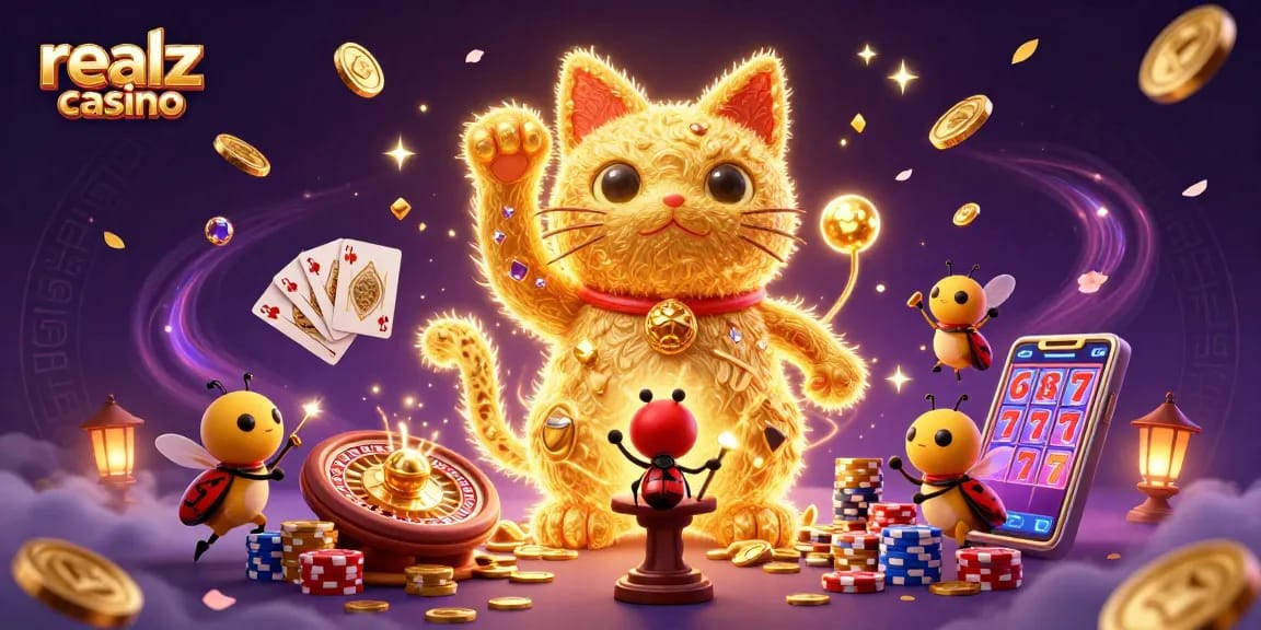Experience the thrilling atmosphere at realz casino with vibrant 3D illustrations of gaming adventures.