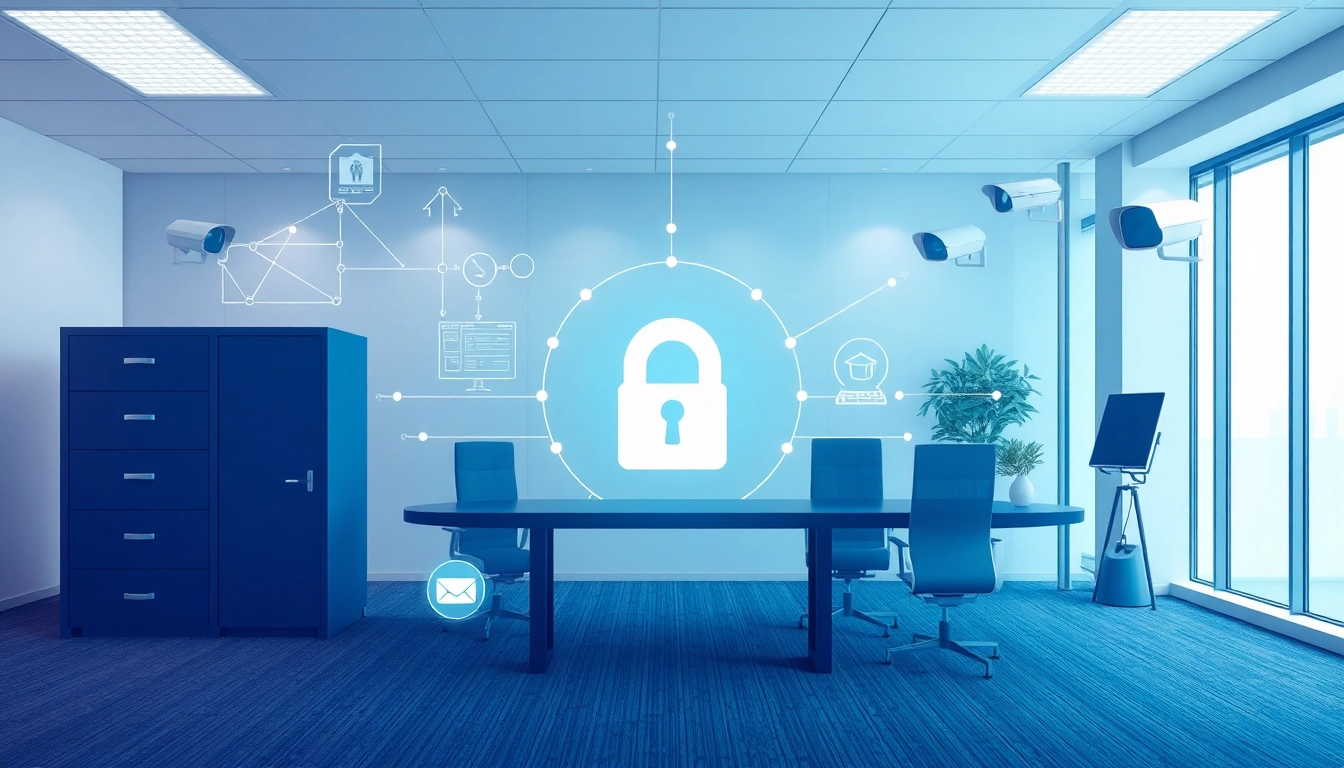Grafik zur Verhinderung von Industriespionage in Leipzig, die Sicherheitsmaßnahmen und Strategien zur Datensicherheit darstellt.
