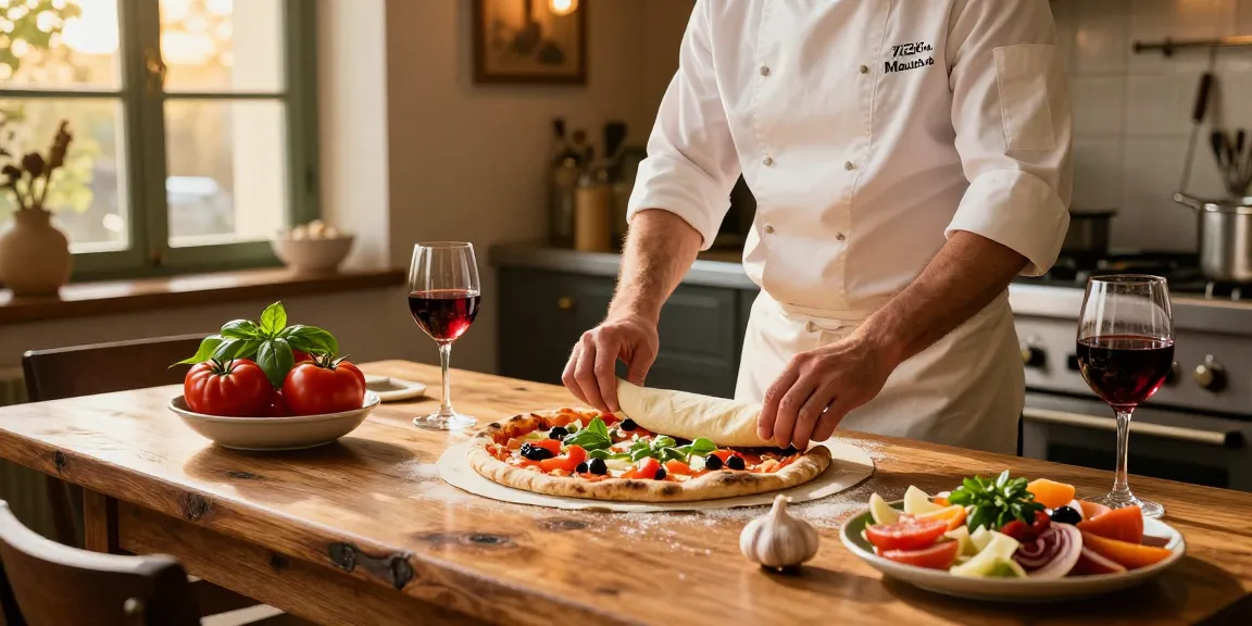 Delicious pizza preparation at Pizzeria Madera featuring fresh ingredients and pg soft ambiance