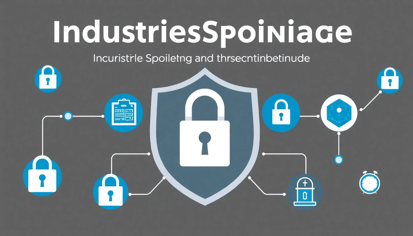Grafik zur Industriespionage in Mannheim mit Fokus auf Sicherheitsstrategien und Unternehmensschutz