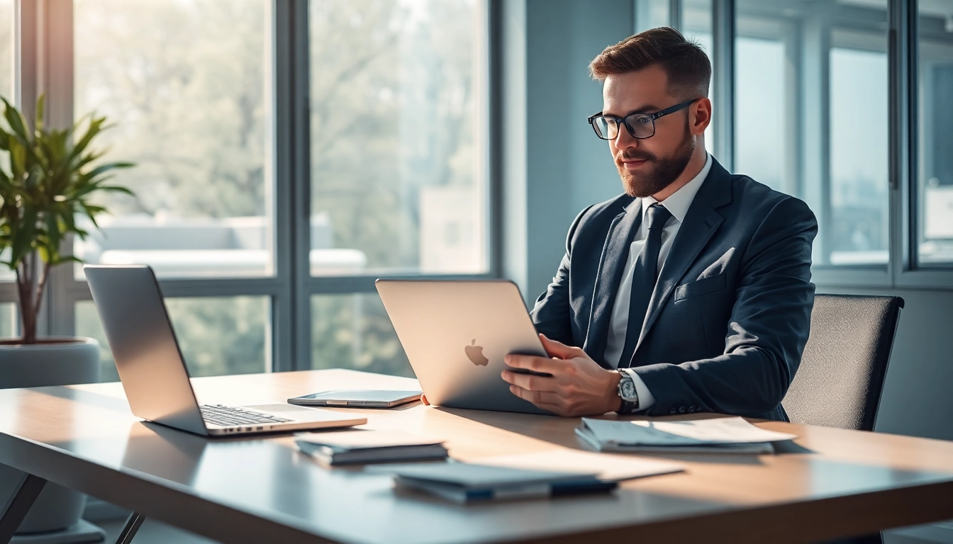 Headhunter Zahnmedizinische Fachangestellte im modernen Büro, der professionell kommuniziert.