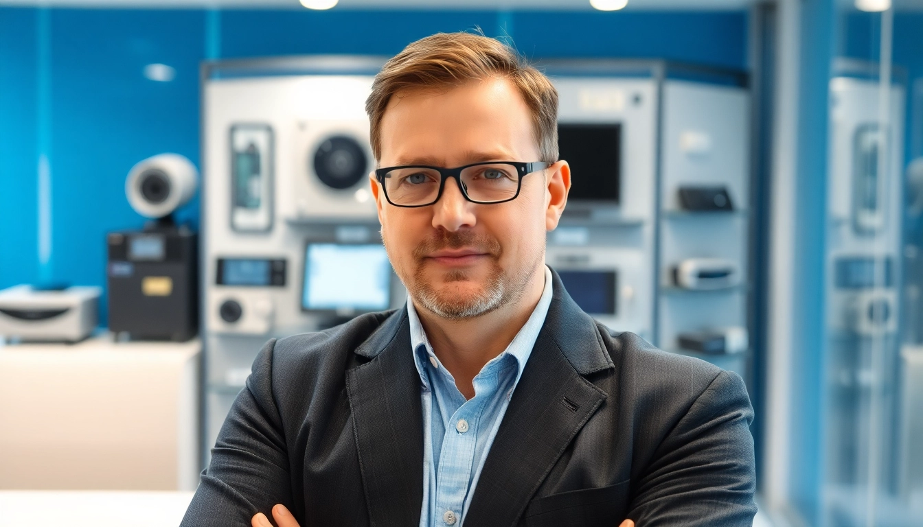 Lauschabwehr in Leipzig: Bild eines Sicherheitsexperten, der technische Geräte zur Abhörüberwachung nutzt