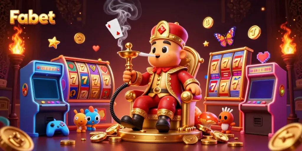Experience thrilling gameplay at Fabet with 3D slots, poker hands, and dynamic casino elements.