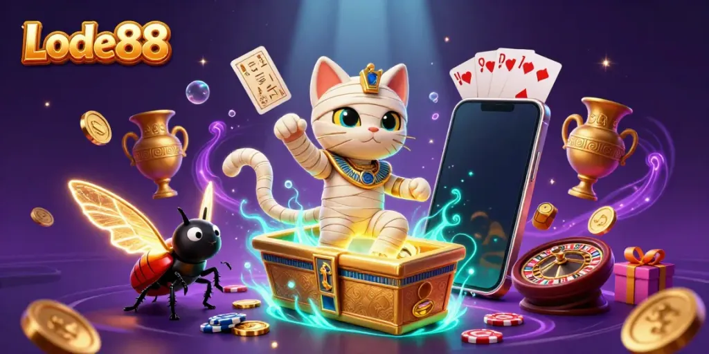 Experience thrilling gameplay at Lode88 with enchanting 3D characters and vibrant casino elements.