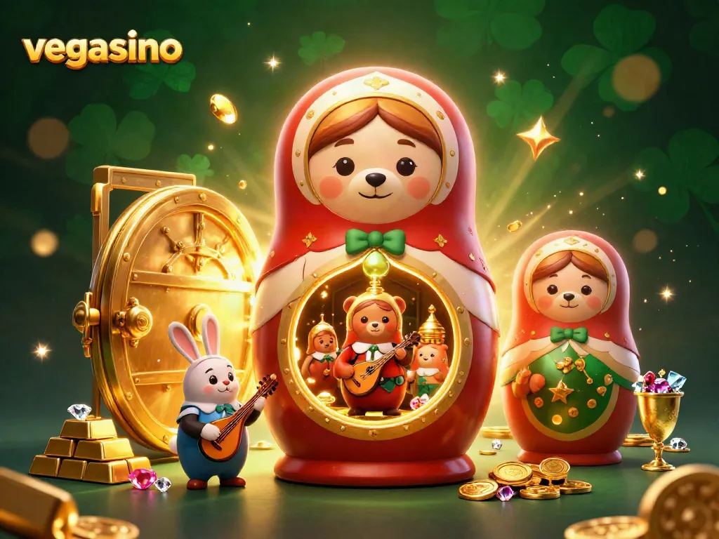 Experience the excitement of vegasino with a colorful 3D casino-themed illustration showcasing live action and gaming elements.