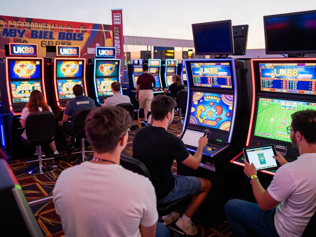 Players enjoying diverse gaming experiences at UK88's vibrant online casino.