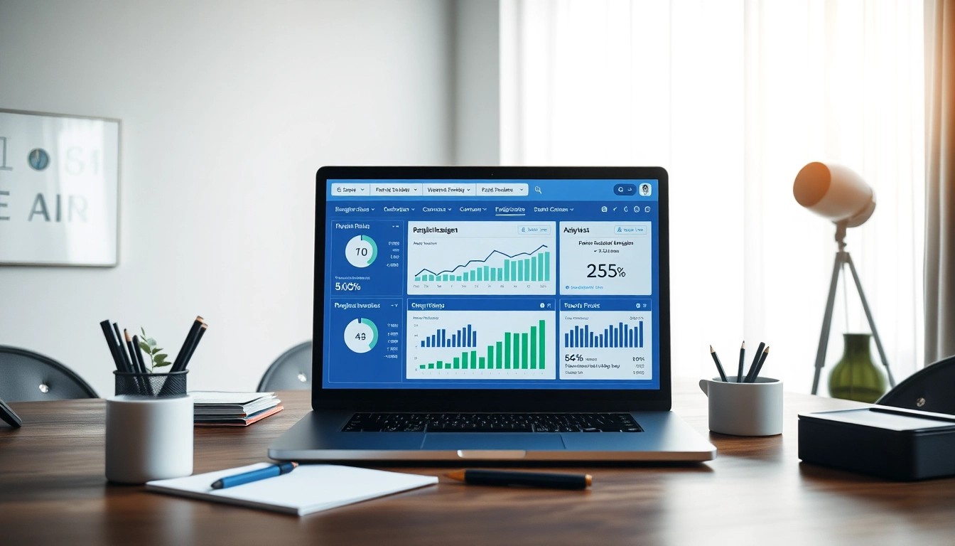 Grafik eines modernen Web-Rang-Tools zur Keyword-Analyse.