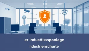 Visualisierung zum Thema Industriespionage Leverkusen, zeigt Sicherheitsstrategien zur Verhinderung von Wirtschaftsspionage.