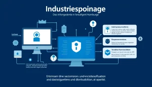 Symbolbild zur Industriespionage in Hamburg, Darstellung von Datensicherheit und Wirtschaftsschutz