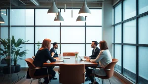 Förderung der besten Unternehmensberatung und strategische Diskussion im modernen Büro.