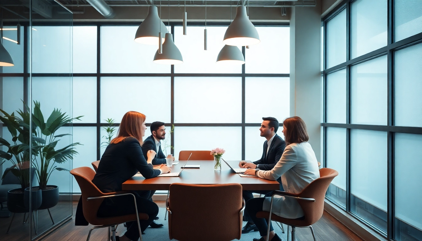 Förderung der besten Unternehmensberatung und strategische Diskussion im modernen Büro.
