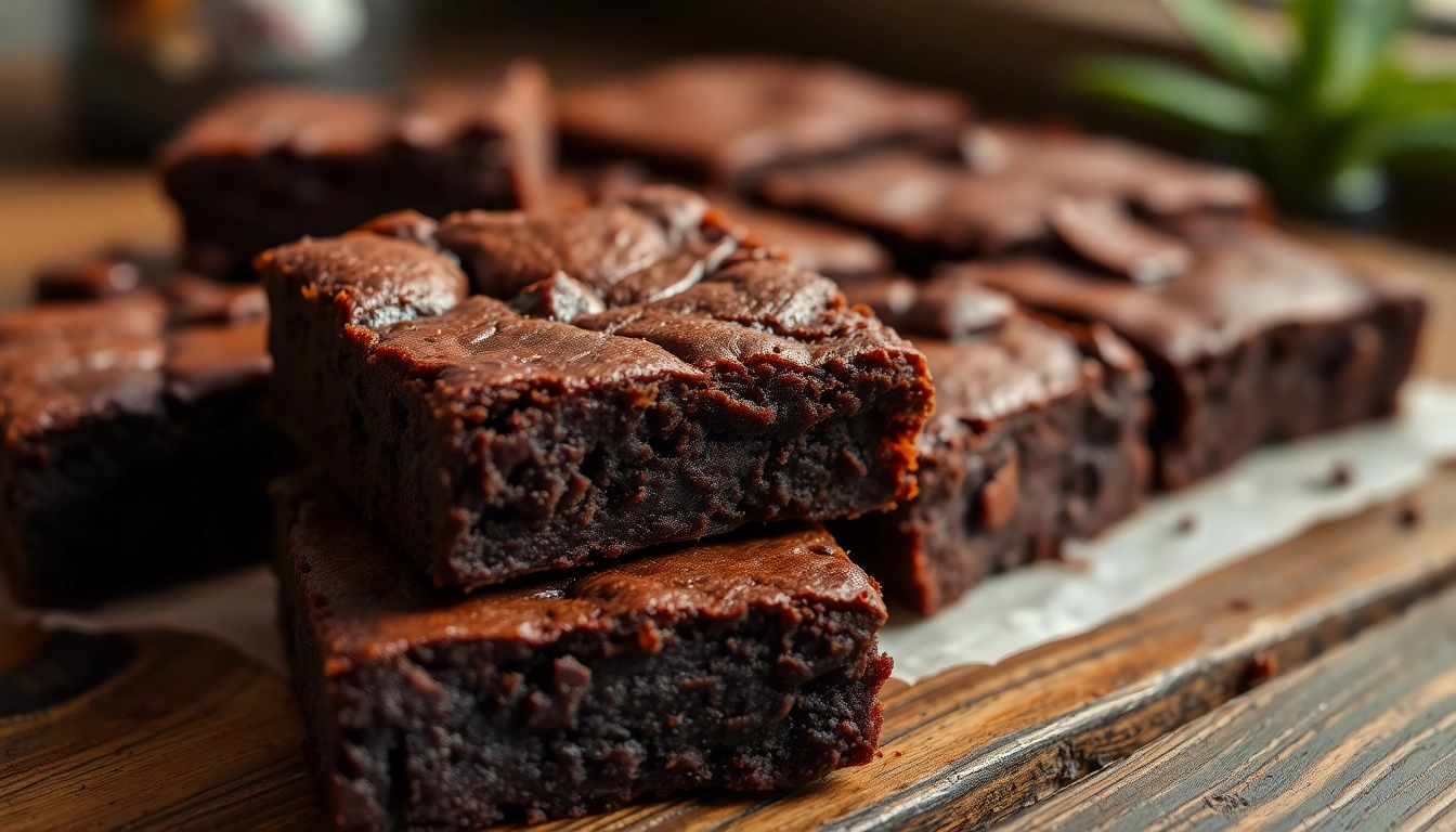 Indulge in delicious cannabis brownies, warm and fudgy, perfect for a delightful treat.