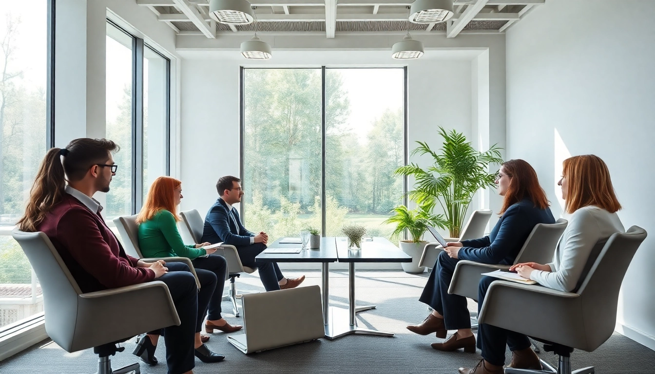 Beratungsunternehmen führen kreative Strategien in einem modernen Büro aus.