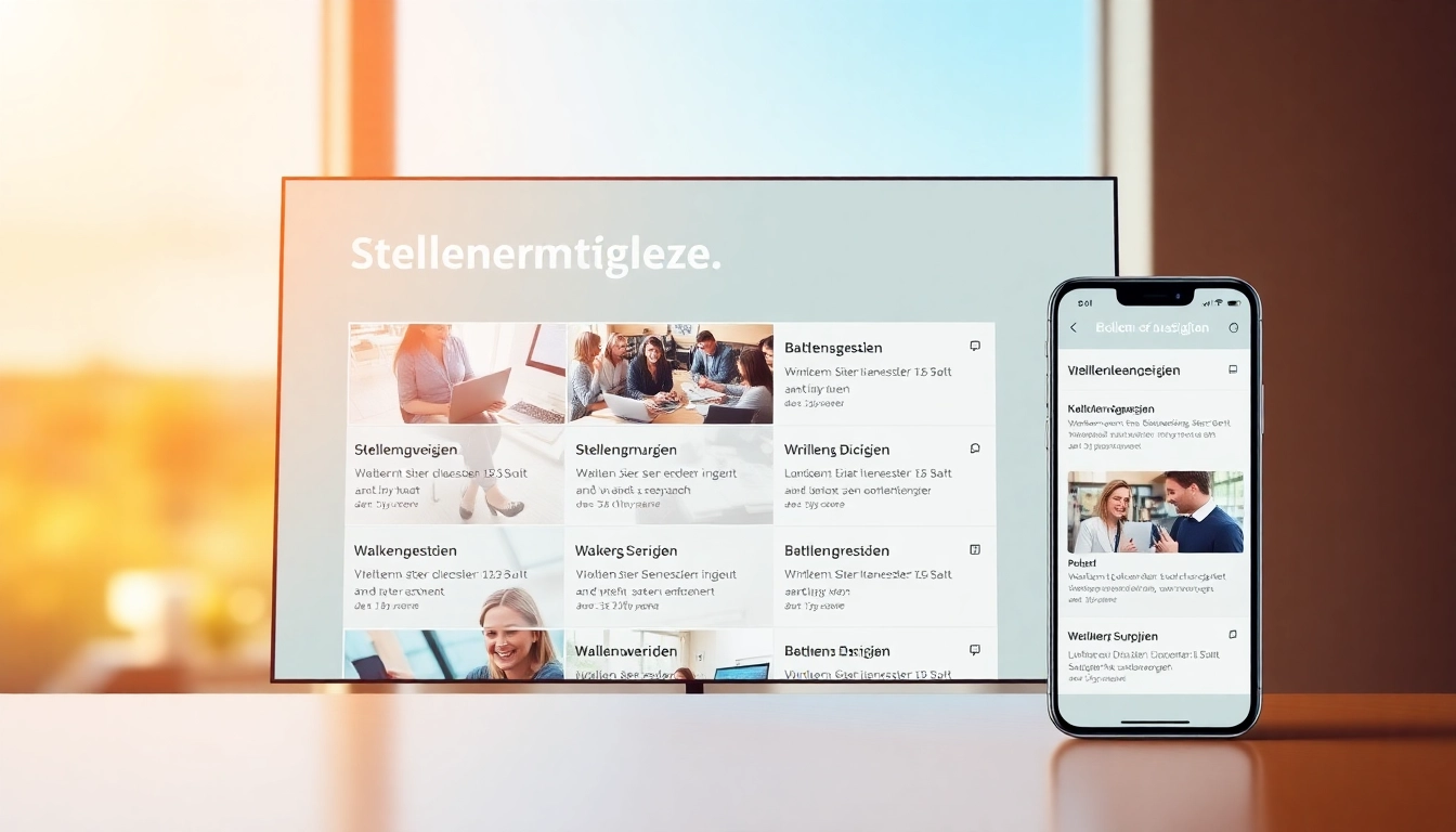 View current Stellenangebote on a digital job board with a modern and engaging design