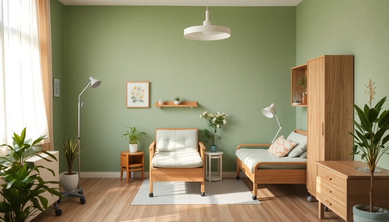 Aktive Betreuung durch pflegedienste hameln in einem einladenden Pflegezimmer mit Pflanzen.