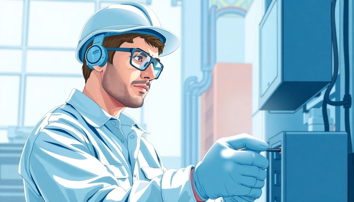 Technician performing Prüfung ortsveränderlicher elektrischer Betriebsmittel with attention to detail in a safe environment.