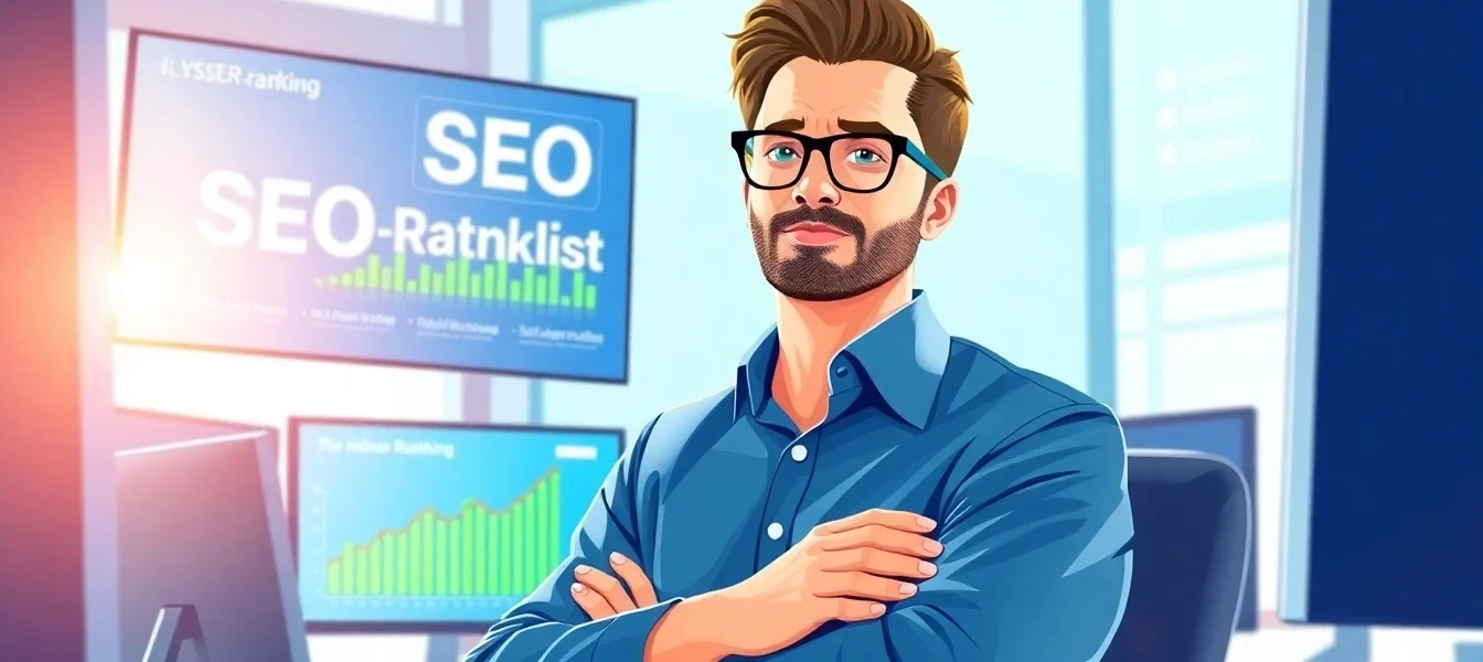 Analyze and elevate your SEO-Ranking with expert insights in a modern office.