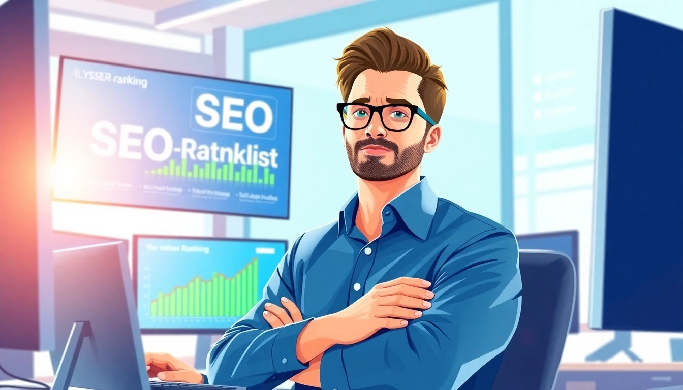 Analyze and elevate your SEO-Ranking with expert insights in a modern office.