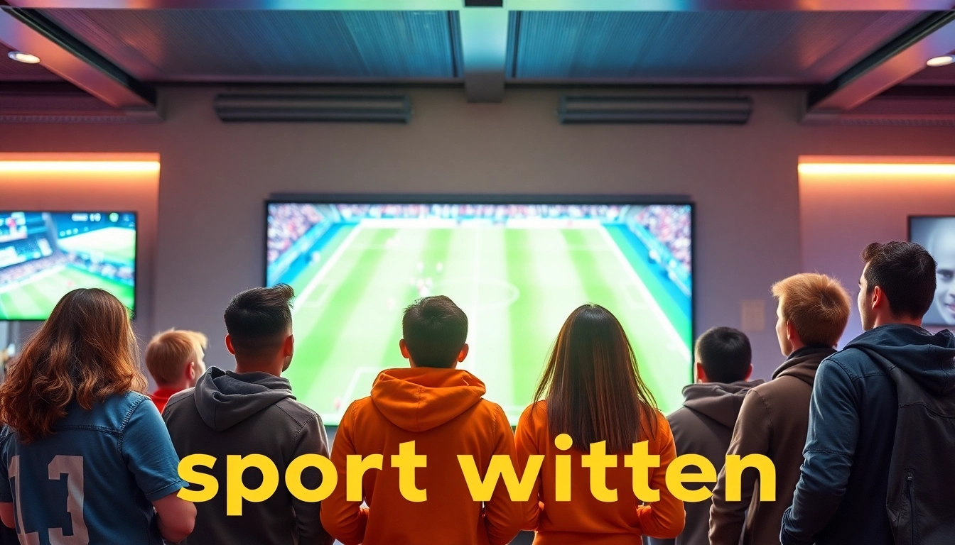 Junge Sportwetten-Enthusiasten platzieren begeistert ihre Wetten in einer Sportbar.