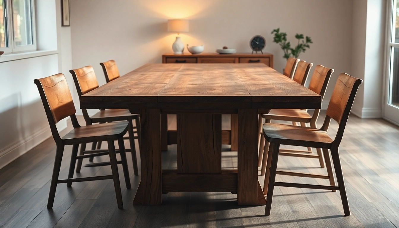 Genießen Sie entspannte Mahlzeiten am stilvollen Esstisch Eiche mit einzigartiger Baumkante.