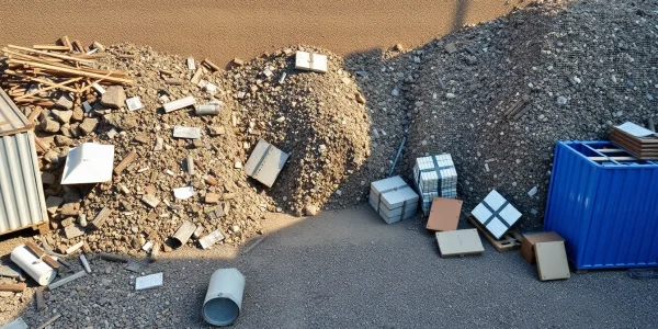 Schrottplatz Duisburg mit verschiedenen Schrottarten und modernen Recyclinganlagen.