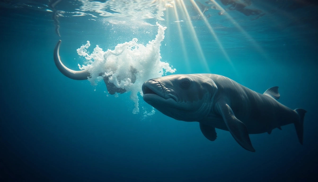 Tauchen Bullenhaie mit einem Taucher, der majestätische Haie in klarem Wasser erlebt.