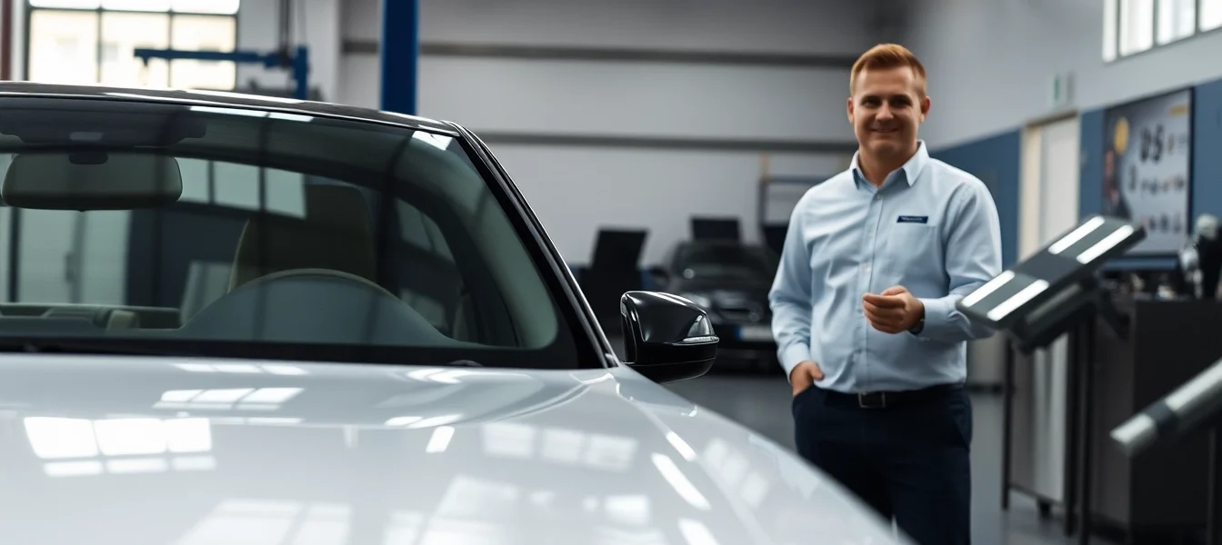 Lackaufbereitung Duisburg: Professionelle Autopflege zeigt ein glänzendes Fahrzeug in der Werkstatt.