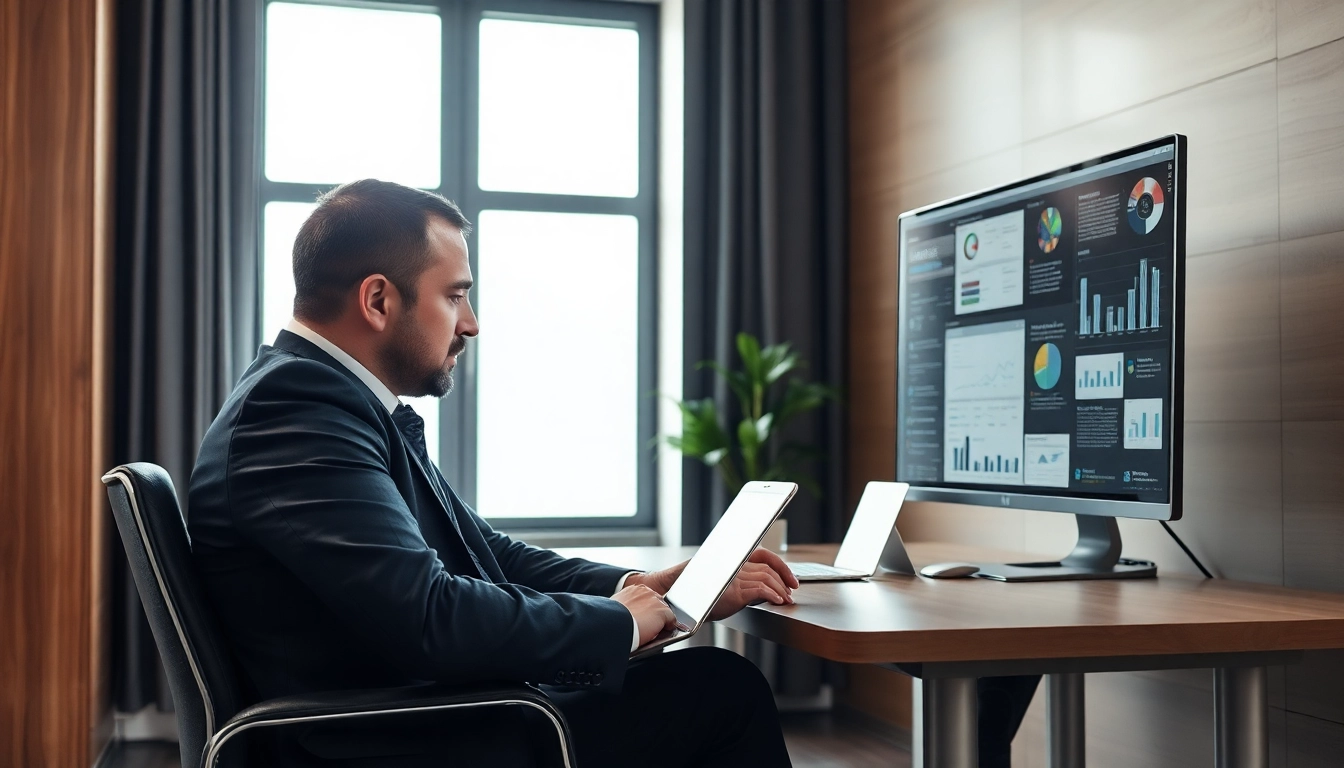Headhunter bei der Arbeit in einem modernen Büro, berät Klienten.