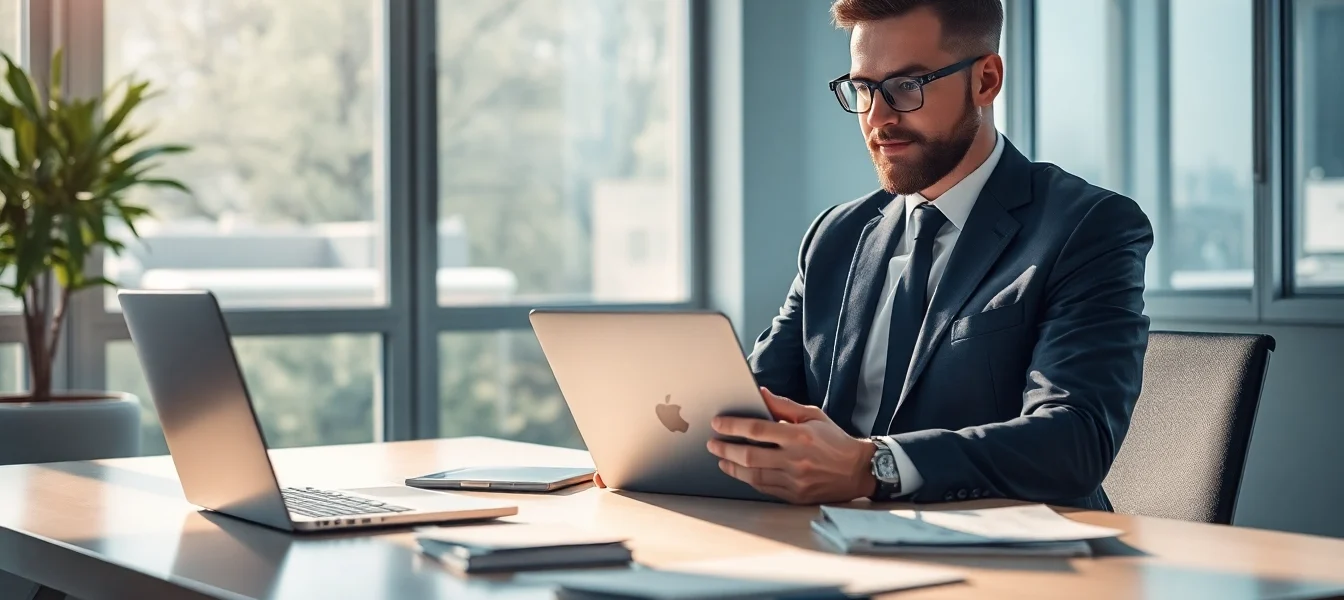 Headhunter Zahnmedizinische Fachangestellte im modernen Büro, der professionell kommuniziert.
