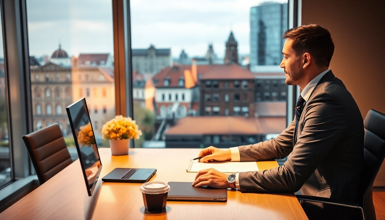 Professioneller Headhunter Bochum im Gespräch mit einem Kandidaten in modernem Büroambiente.