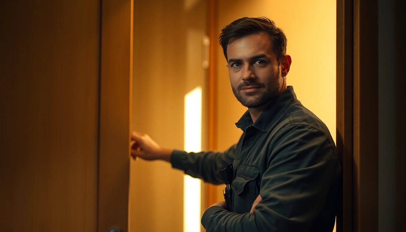 Schlüsseldienst Mannheim öffnet eine Tür beschädigungsfrei mit professionellem Werkzeug.