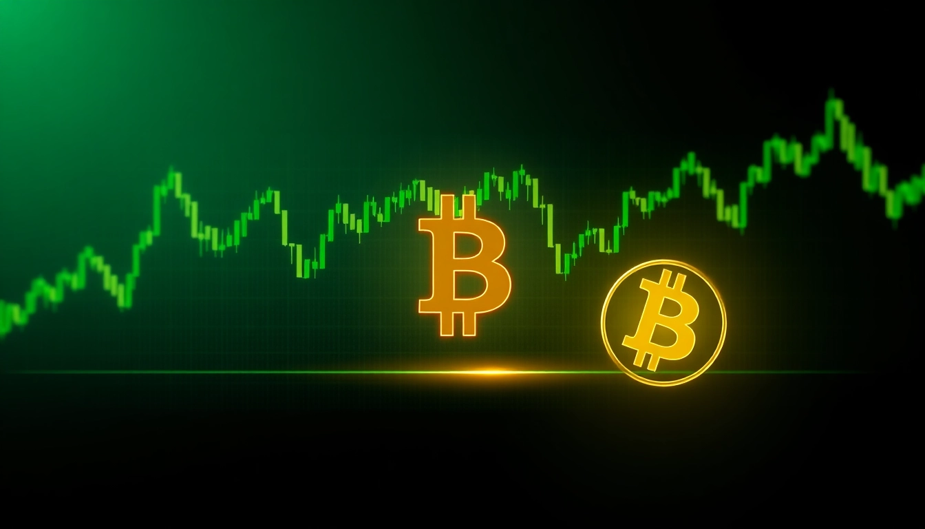 Aktueller Bitcoin Preis USD mit dynamischem Preisdiagramm in trendigem Design.