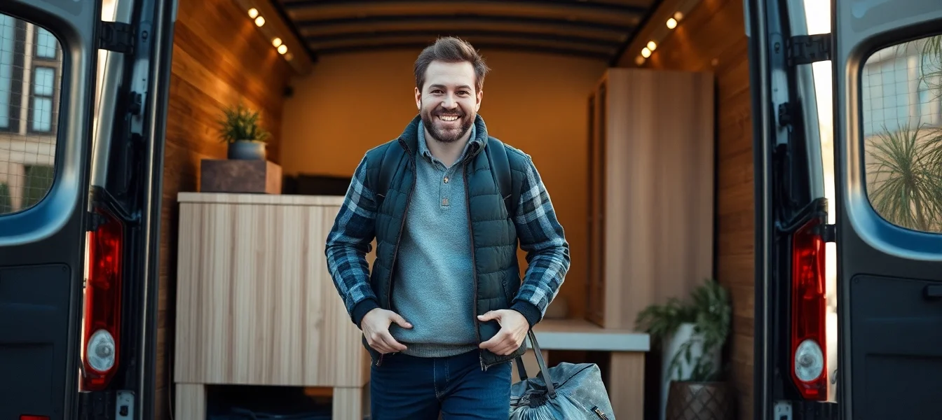 Umzugsunternehmen Wermelskirchen hilft beim sicheren Transport von Möbeln in einem modernen Fahrzeug.