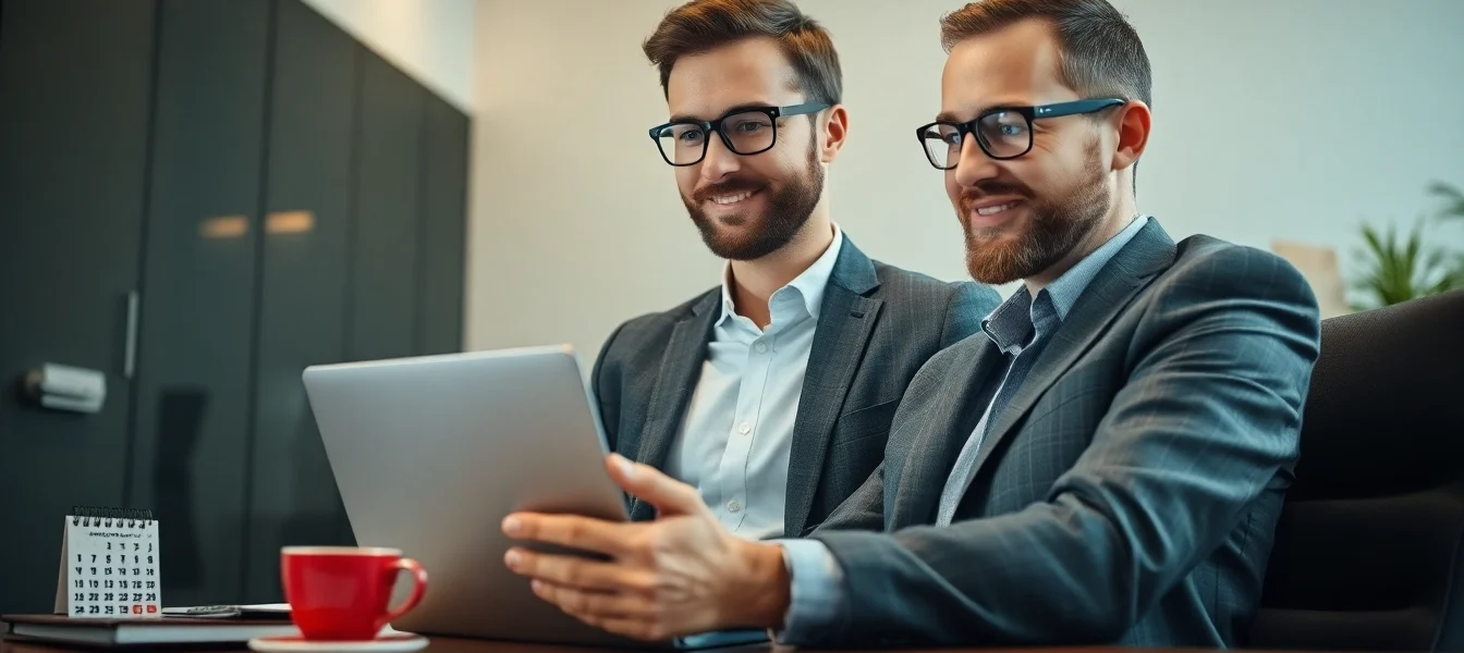 Professioneller Headhunter IT arbeitet konzentriert in einem modernen Büro.