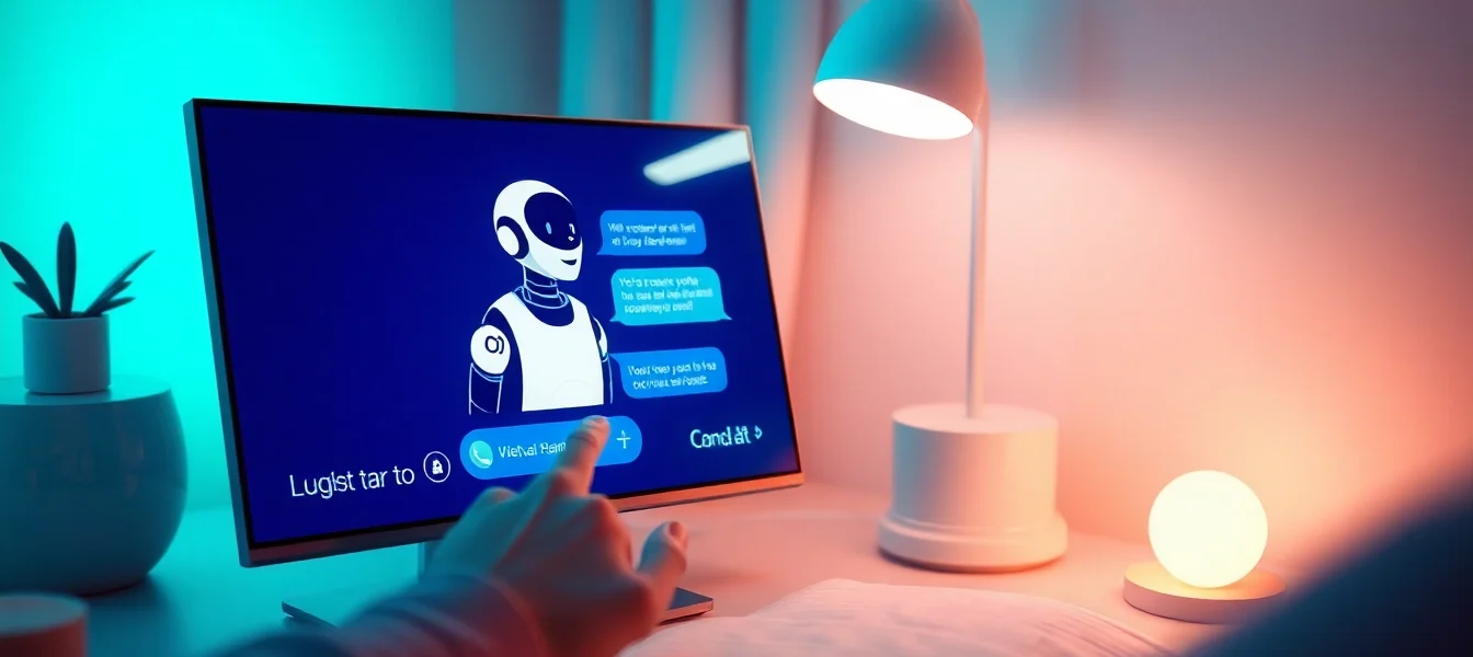 Engaging visuals of a virtual chat environment highlighting ai chat sex interactions with a friendly chatbot interface.