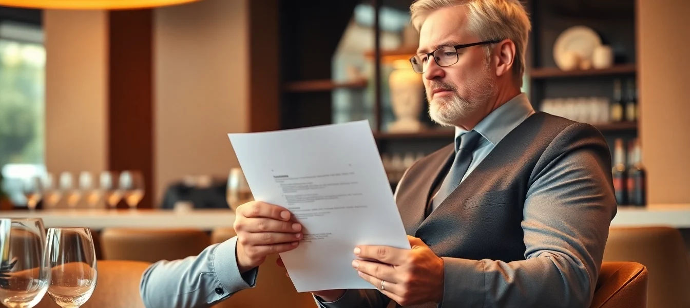 Headhunter Gastronomie bespricht mit einem Kandidaten in einem eleganten Restaurant.