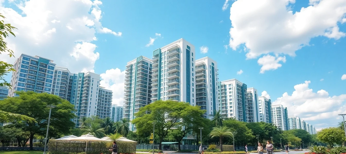 Explore the modern architecture and greenery of Tampines St 95 EC residential area.