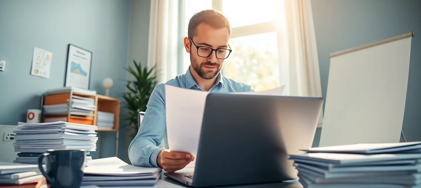 Professioneller beeidigter Übersetzer überprüft Übersetzungsdokumente