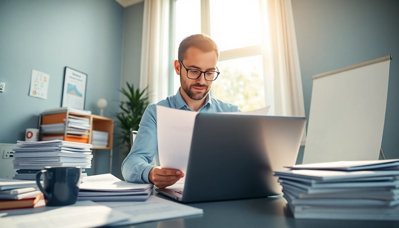 Professioneller beeidigter Übersetzer überprüft Übersetzungsdokumente