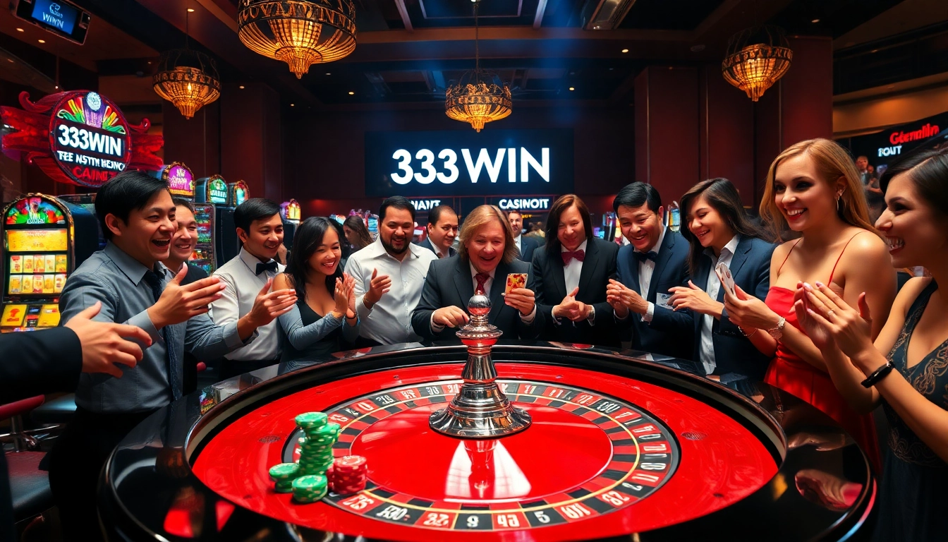 Experience the thrill of 33WIN at the vibrant casino roulette table, filled with excitement and anticipation.