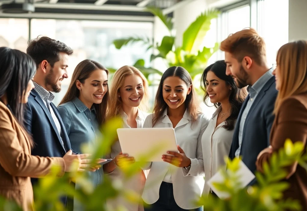 Effektive Personalbesetzung durch ein engagiertes Team im modernen Büro.