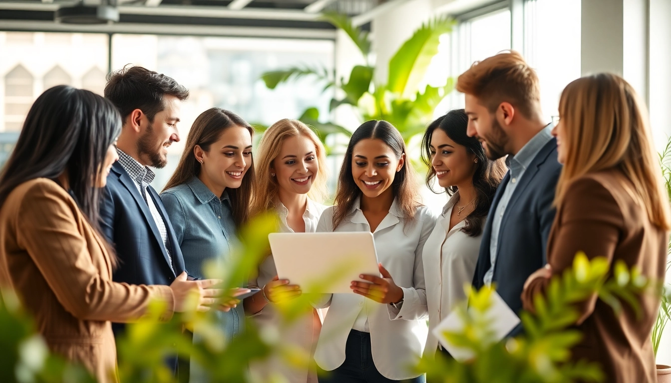 Effektive Personalbesetzung durch ein engagiertes Team im modernen Büro.