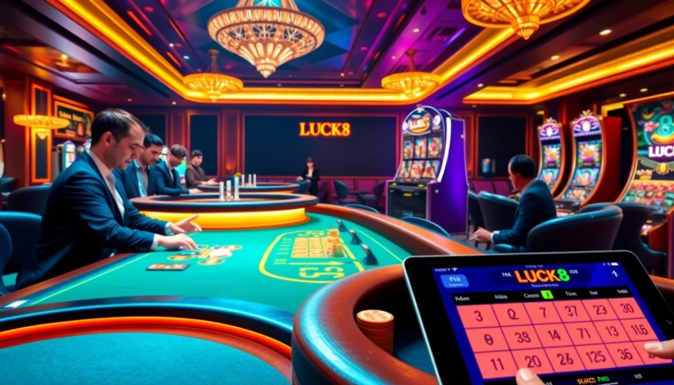Trải nghiệm cảm giác hứng khởi tại LUCK8 với bàn casino sống động và các trò chơi hấp dẫn.