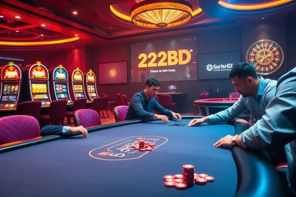 Experience the thrill of gaming at 222BD with vibrant casino scenes and immersive gameplay.